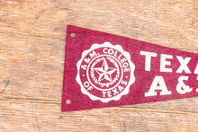 Load image into Gallery viewer, Texas A&amp;M University Mini Felt Pennant Vintage College Decor - Eagle&#39;s Eye Finds
