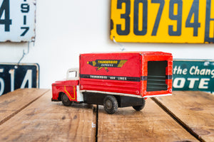 Ford Thunderbird Van Lines Truck Vintage Tin Litho Friction Toy Japan - Eagle's Eye Finds