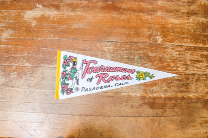Tournament of Roses Felt Pennant Vintage Pasadena California Souvenir