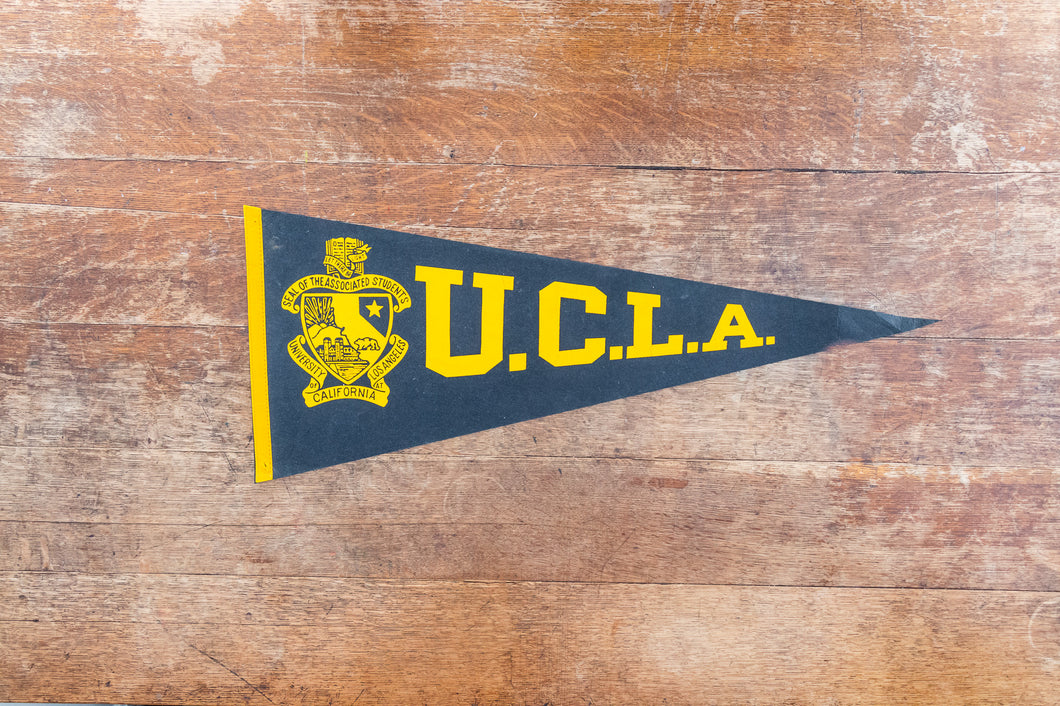 UCLA Felt Pennant Vintage Large Black Graduation Gift Decor
