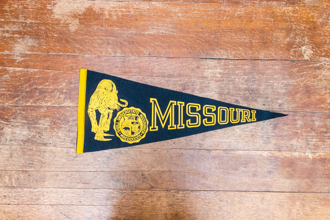 University of Missouri Mizzou Tigers Felt Pennant Vintage Wall Decor - Eagle's Eye Finds