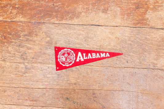 University of Alabama Mini Felt Pennant Vintage Wall Decor - Eagle's Eye Finds