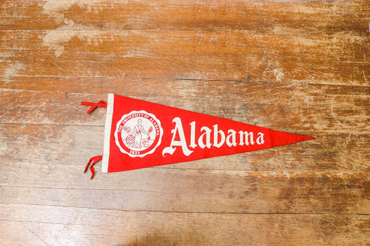 University of Alabama Large Felt Pennant Vintage College Wall Decor