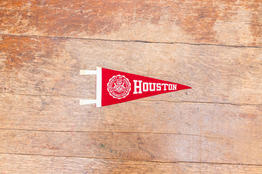 University of Houston Red Mini Felt Pennant Vintage Texas College Decor