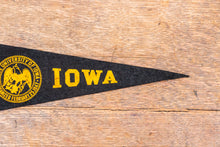 Load image into Gallery viewer, University of Iowa Felt Pennant Vintage College Wall Decor - Eagle&#39;s Eye Finds
