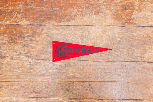 University of Kansas Mini Felt Pennant Vintage College Wall Decor - Eagle's Eye Finds