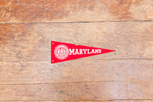 University of Maryland Mini Felt Pennant Vintage College Grad Decor