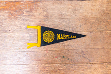Load image into Gallery viewer, University of Maryland Felt Pennant Vintage College Wall Decor - Eagle&#39;s Eye Finds
