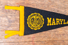 Load image into Gallery viewer, University of Maryland Felt Pennant Vintage College Wall Decor - Eagle&#39;s Eye Finds
