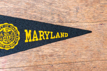 Load image into Gallery viewer, University of Maryland Felt Pennant Vintage College Wall Decor - Eagle&#39;s Eye Finds
