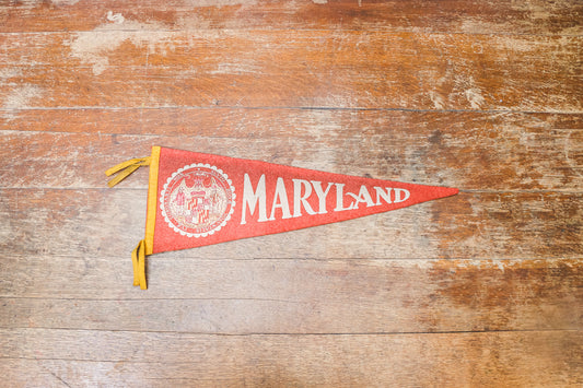Maryland Felt Pennant Vintage Red Wall Decor