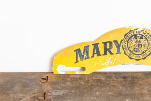 University of Maryland License Plate Topper Vintage