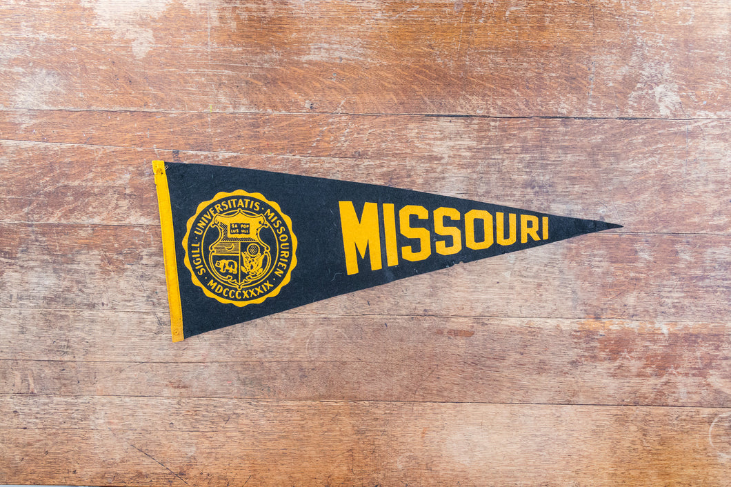 University of Missouri Tigers Felt Pennant Vintage Mizzou Memorabilia