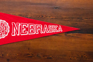 University of Nebraska Felt Pennant Vintage College Grad Decor