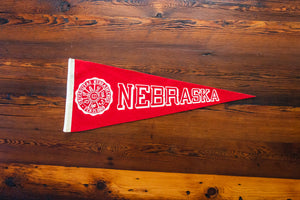 University of Nebraska Felt Pennant Vintage College Grad Decor
