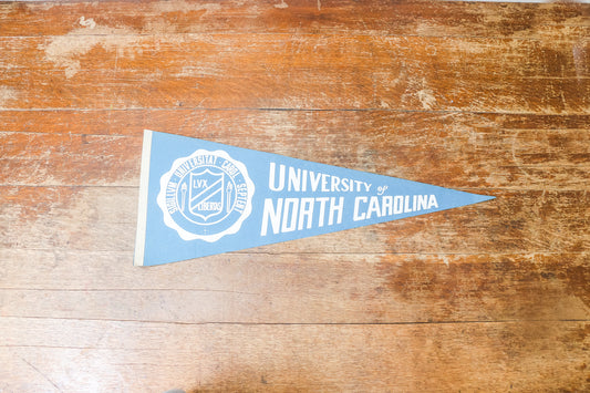 UNC Tarheels Felt Pennant Vintage University of North Carolina Wall Decor