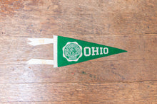 Load image into Gallery viewer, Ohio University Felt Pennant Vintage Green College Wall Decor - Eagle&#39;s Eye Finds
