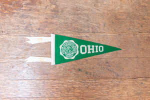 Ohio University Felt Pennant Vintage Green College Wall Decor - Eagle's Eye Finds