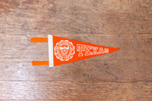 Load image into Gallery viewer, University of Texas Mini Felt Pennant Orange Vintage College Decor - Eagle&#39;s Eye Finds
