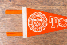 Load image into Gallery viewer, University of Texas Mini Felt Pennant Orange Vintage College Decor - Eagle&#39;s Eye Finds
