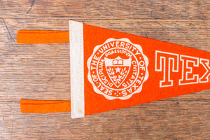 University of Texas Mini Felt Pennant Orange Vintage College Decor - Eagle's Eye Finds