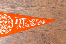 Load image into Gallery viewer, University of Texas Mini Felt Pennant Orange Vintage College Decor - Eagle&#39;s Eye Finds
