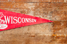 Load image into Gallery viewer, University of Wisconsin Red Felt Pennant Vintage College Wall Decor
