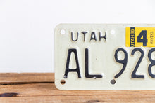 Load image into Gallery viewer, Utah 1986 Motorcycle License Plate Vintage Wall Hanging Decor - Eagle&#39;s Eye Finds
