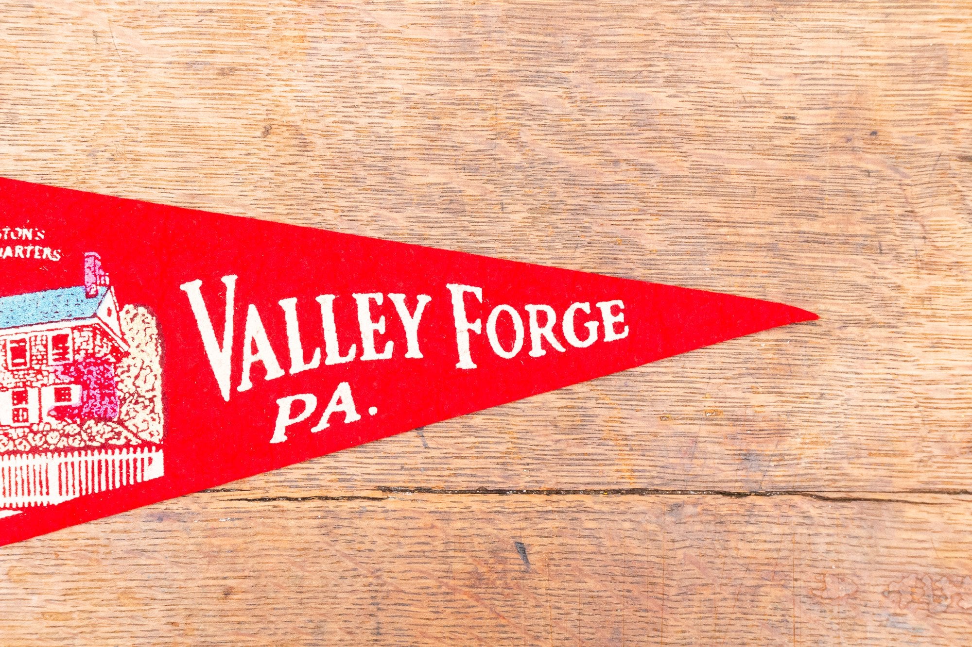 Valley Pennsylvania Red Felt Pennant Vintage Historic PA Decor Eagle's Eye Finds