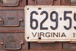 Virginia 1949 License Plate Vintage Silver Wall Decor - Eagle's Eye Finds