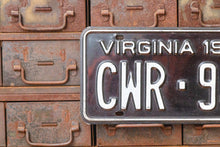 Load image into Gallery viewer, Virginia 1972 License Plate Vintage Black and White Wall Decor - Eagle&#39;s Eye Finds
