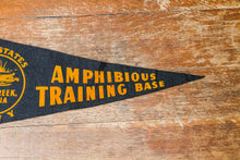 Load image into Gallery viewer, Naval Amphibious Training Base Felt Pennant Vintage Virginia Wall Decor
