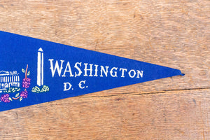 Washington D.C. Capitol Building Felt Pennant Vintage Blue Wall Decor - Eagle's Eye Finds