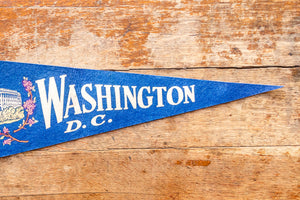 Washington D.C. Blue Felt Pennant Vintage Wall Decor