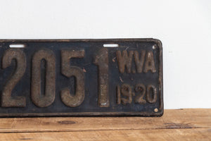 West Virginia 1920 License Plate Vintage Black Wall Hanging Decor 22051 - Eagle's Eye Finds