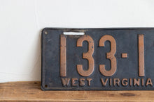 Load image into Gallery viewer, West Virginia 1929 License Plate Vintage Black Wall Hanging Decor 133-126 - Eagle&#39;s Eye Finds

