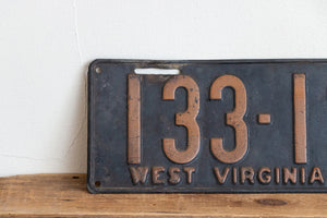 West Virginia 1929 License Plate Vintage Black Wall Hanging Decor 133-126 - Eagle's Eye Finds