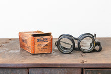 Load image into Gallery viewer, Willson Safety Goggles Vintage Steampunk Industrial Decor with Original Box - Eagle&#39;s Eye Finds

