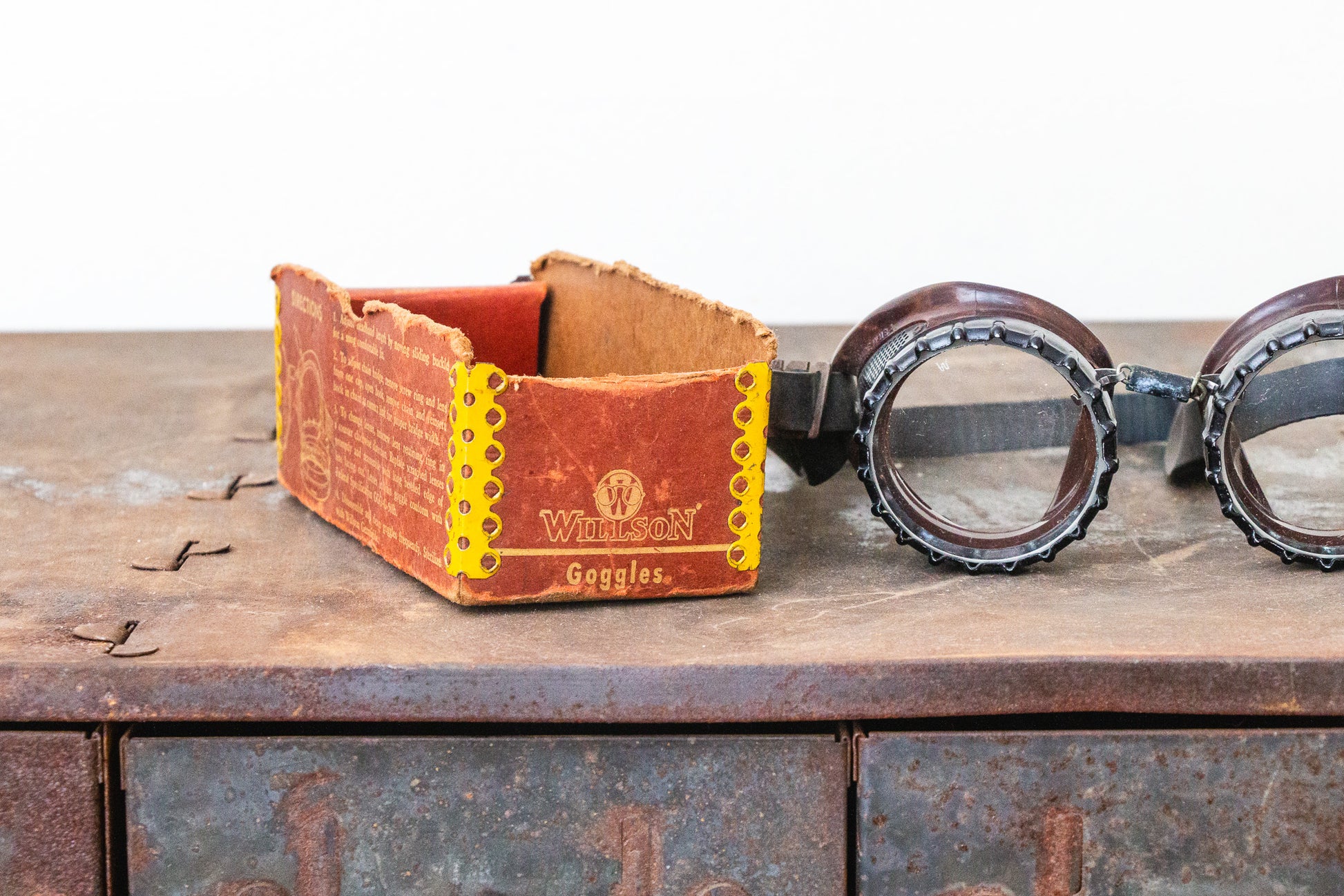 steamworker's goggles Willson Safety Goggles TAW51 Vintage Steampunk Industrial Decor with O – Eagle's Eye Finds