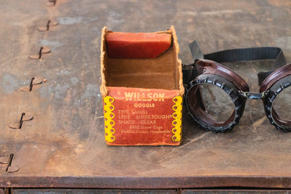 Willson Safety Goggles TAW51 Vintage Steampunk Industrial Decor with Original Box - Eagle's Eye Finds