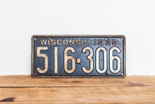 Load image into Gallery viewer, Wisconsin 1939 License Plate Vintage Rustic Black and White Decor - Eagle&#39;s Eye Finds
