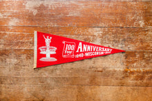 Load image into Gallery viewer, Wisconsin Centennial Red Felt Pennant Vintage Wall Decor
