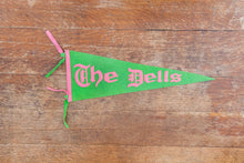 Load image into Gallery viewer, Wisconsin Dells Green Felt Pennant Vintage Wall Decor
