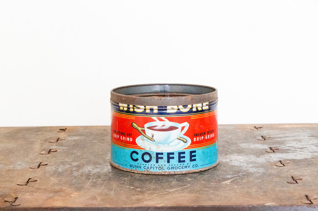 Wish Bone Coffee Tin Vintage Graphic Mid-Century Advertising Tin - Eagle's Eye Finds