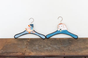 Wooden Kids Clothes Hangers Vintage Figural Animal Themed Baby Decor