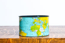 Load image into Gallery viewer, World Globe Tin Container Vintage Desk Decor
