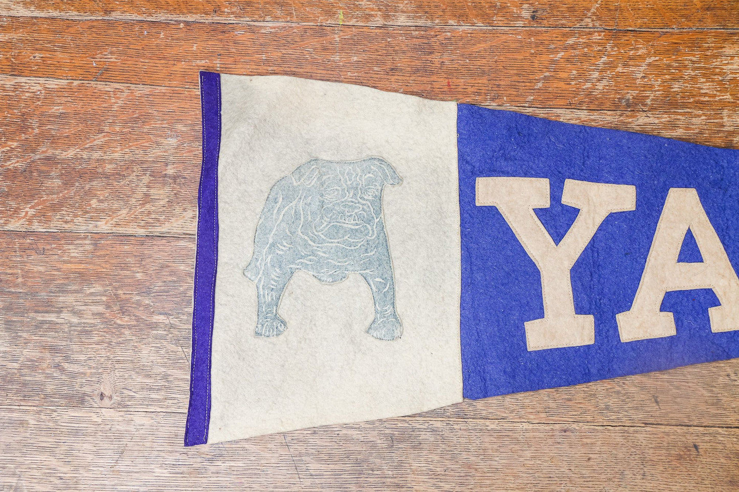 Yale University Blue Felt Pennant Vintage College Wall Decor