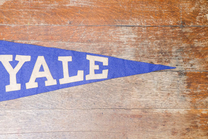 Yale University Blue Felt Pennant Vintage College Wall Decor