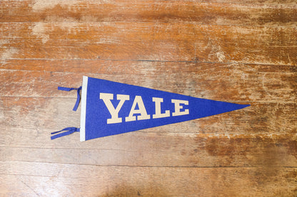 Yale University Felt Pennant Large Vintage Blue College Grad Gift