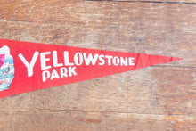 Load image into Gallery viewer, Yellowstone National Park Felt Pennant Vintage Red Wall Decor
